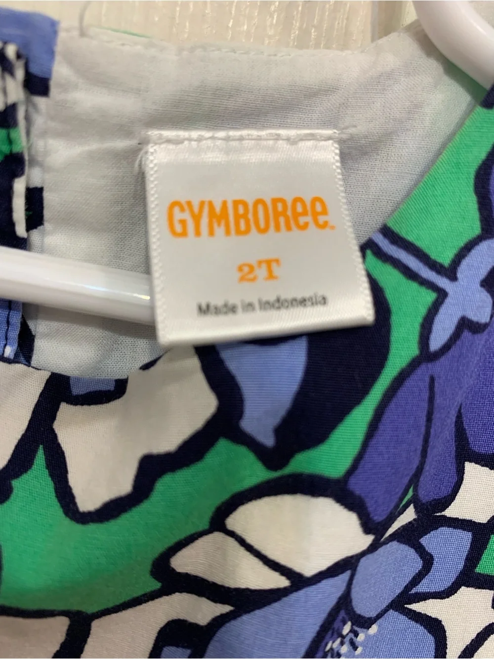 Gymboree Girls Spring Prep Line Blue Green Floral 2 Toddler Dress.         3787